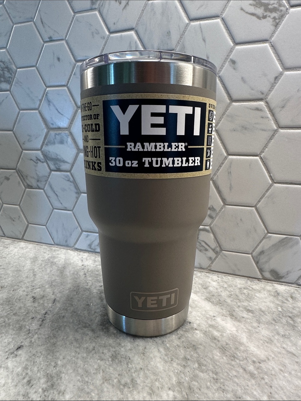 Yeti Rambler 30 oz Tumbler - Taupe Matte with Stainless Trim